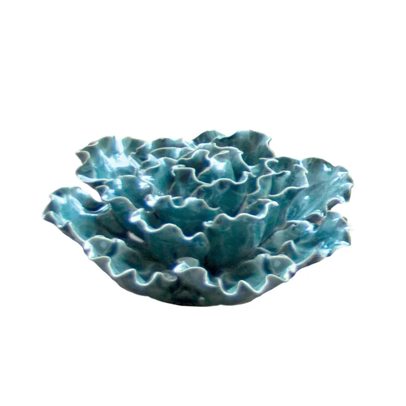 Large Ceramic Wall Hanging Sea Lettuce -Teal